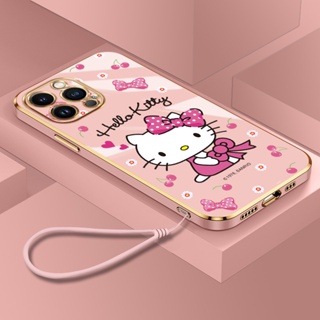 外殼 Iphone 12 Pro Max 12 Mini 11 Pro Max 外殼卡通可愛粉色 Hello Kitty