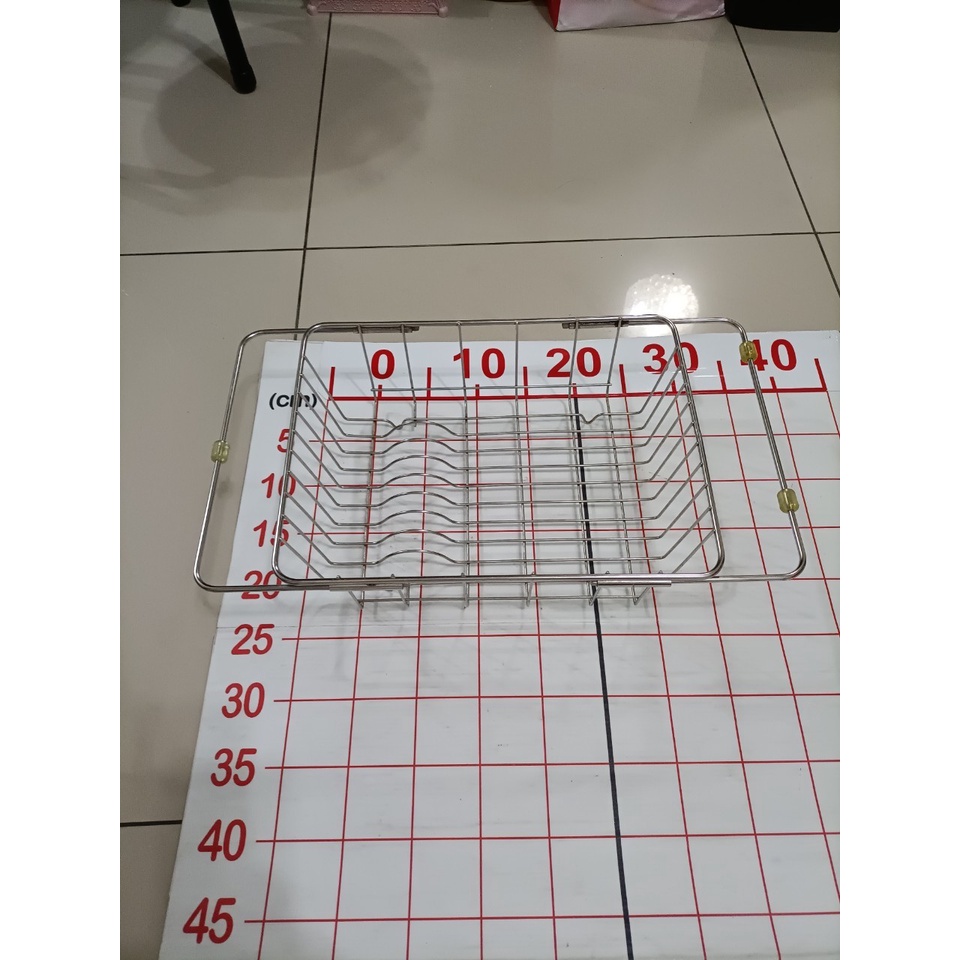 【二手衣櫃】304不銹鋼伸縮式碗盤瀝水架 不銹鋼置物架 瀝水籃 碗碟收納架 廚房碗架 不鏽鋼餐盤架可伸縮 1111126