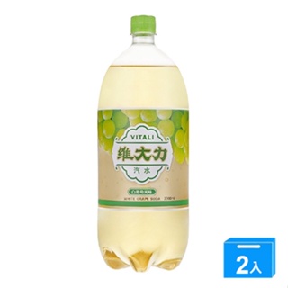 維大力白葡萄風味氣水2000ML【兩入組】【愛買】