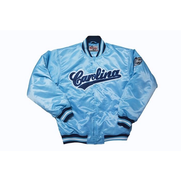 Street Fighter 街頭霸王 NCAA 北卡羅來納隊 嘻哈 復古 寬鬆 棒球外套 喬丹 北卡藍 淺藍色 大尺碼