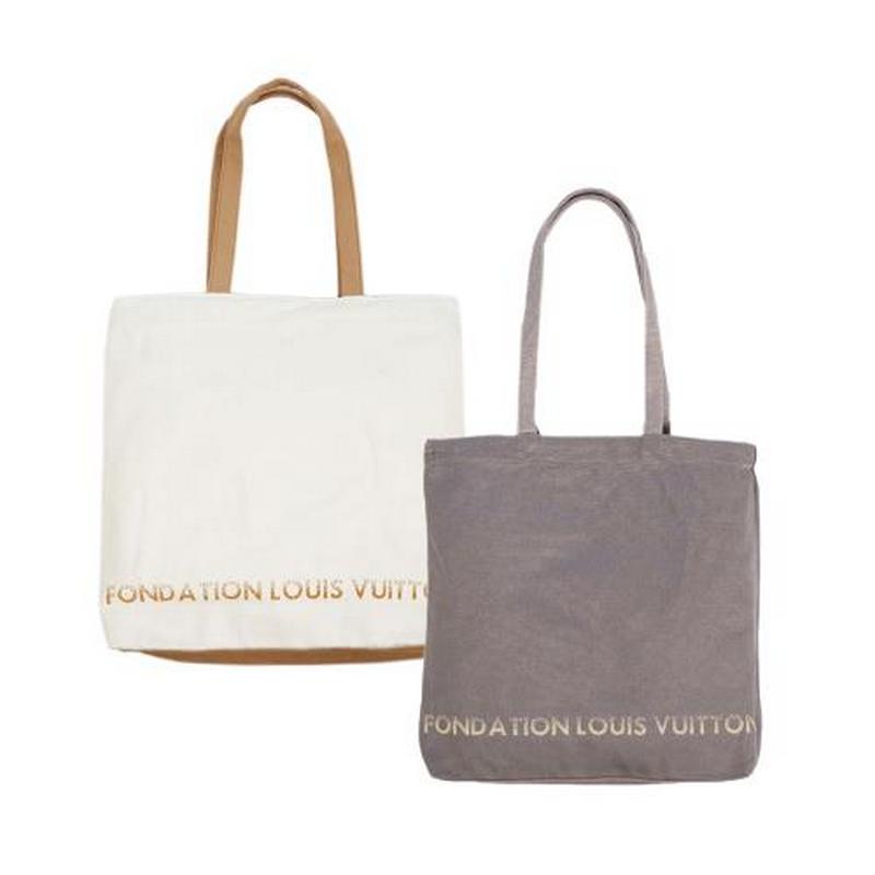 Louis Vuitton LV 博物館基金會限定版拉鍊內袋新版帆布袋-白/灰(兩色可選)