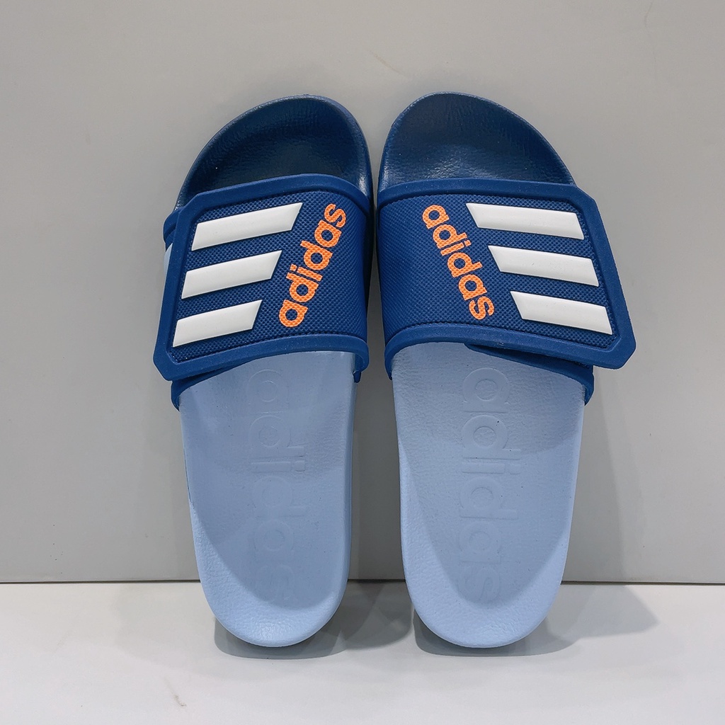 adidas ADILETTE TND 男生 藍色 魔鬼氈 防水 軟底 拖鞋 HQ1951