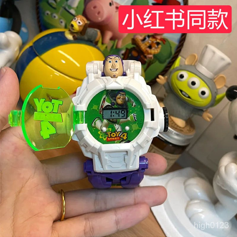 【臺灣優選】巴斯光年玩具 投影手錶 男女孩兒童變形 電子手錶 兒童節禮物