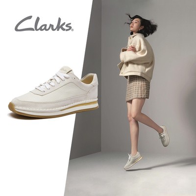 Clarks 女鞋男鞋運動休閒鞋復古跑步鞋阿甘德訓練鞋CraftRun蕾絲