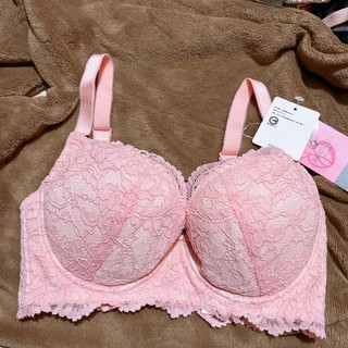 BRADELIS 粉紅色蕾絲內衣 三排扣 65F/30F