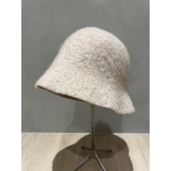 二手 折扣｜Mature ha. 日本品牌 羊毛 鐘形漁夫帽 bell hat 裸膚色