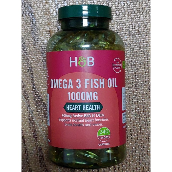 現貨🇬🇧Holland &amp; Barrett 荷柏瑞 Omega 3 Fish Oil 魚油 1000mg EPA/DHA