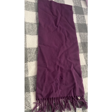 Vivienne Westwood紫色羊毛圍巾