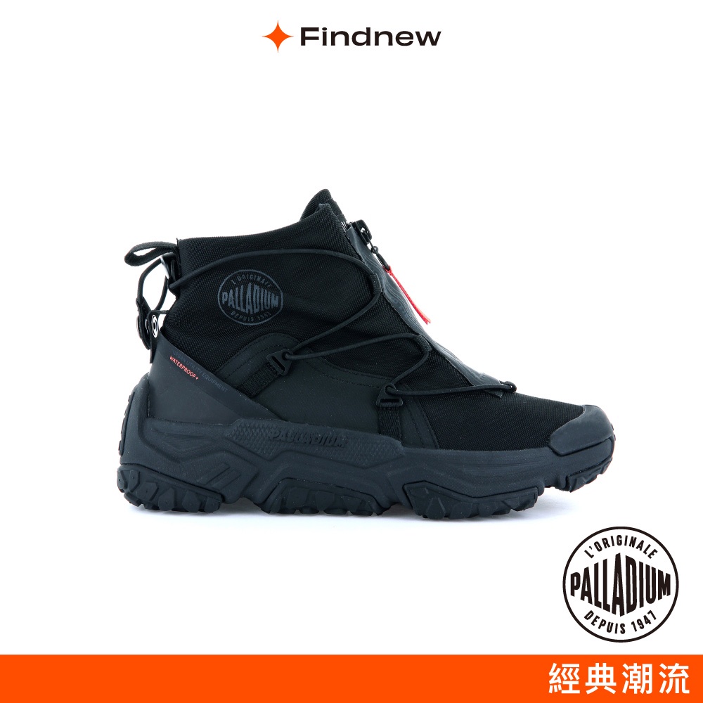 PALLADIUM OFF GRID HI ZIP WP+拉鍊防水鞋 黑色 男女共款77169-010【Findnew】