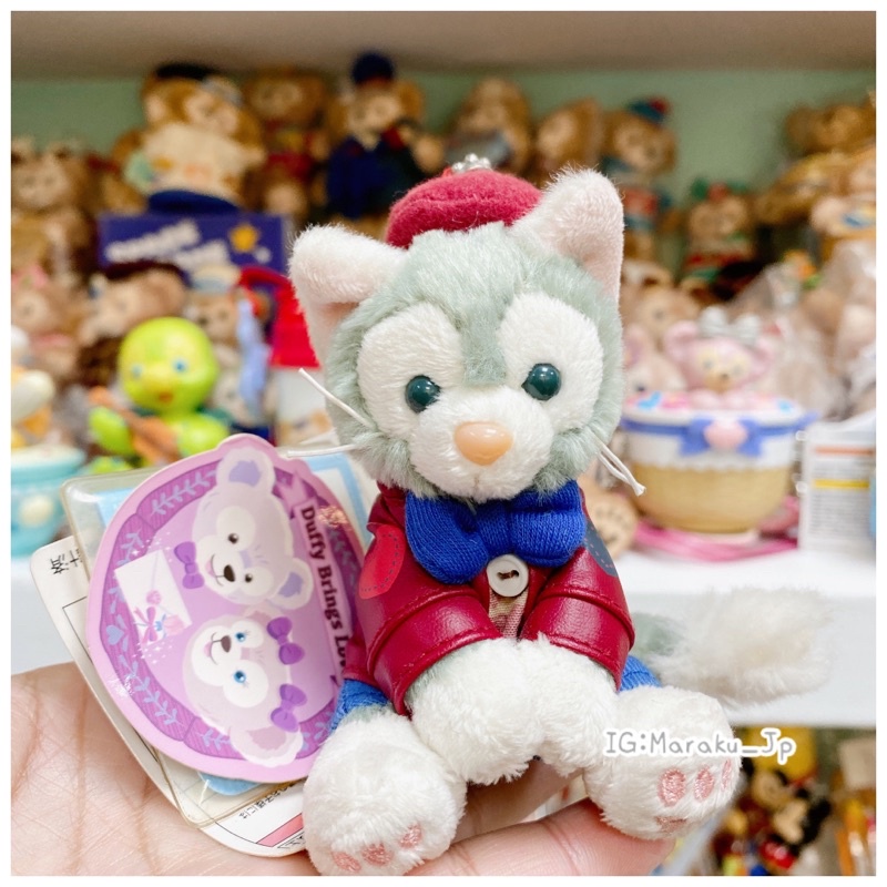 日本海洋迪士尼 Disney 絕版品 情人節限定 皮衣 Duffy 畫家貓 傑拉托尼 東尼 娃娃 珠鍊 吊飾 鑰匙圈