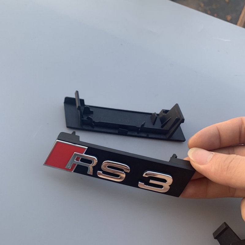 汽車前格柵標誌貼紙適用於奧迪rs3 RS4 RS5 RS6 RS7 RS8 SQ3 SQ5 SQ7標誌A1 A3 A4