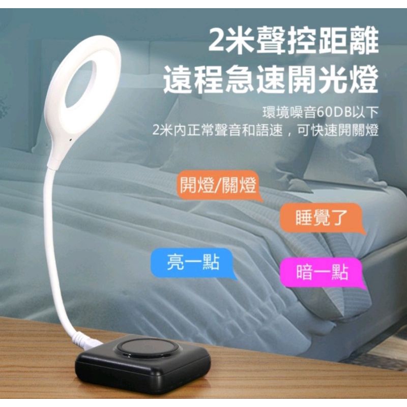 現貨！USB智能語音聲控LED燈 小夜燈 床頭燈 書桌，浴室