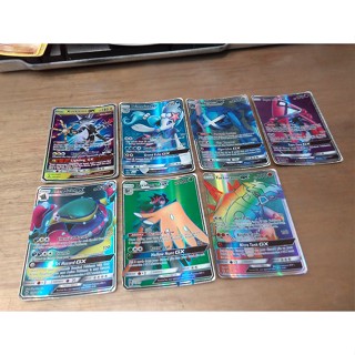 二手寶可夢紙牌GX美版英文版 PTCG 阿羅拉臭臭泥西獅海王狙射樹梟卡普。蝶蝶爆焰龜獸 神奇寶貝卡牌