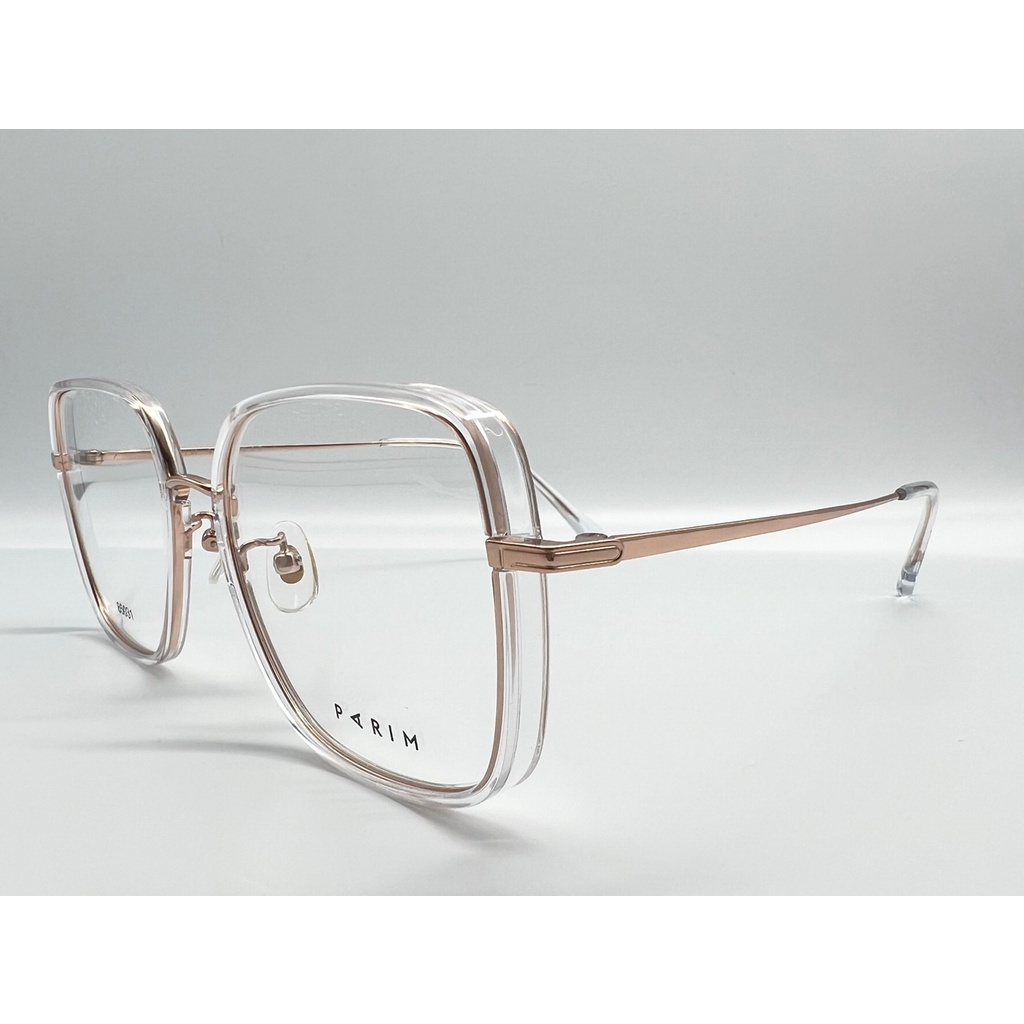[檸檬眼鏡]🍋PARIM 85031 K1 輕量 透色六角型玫瑰金光學框