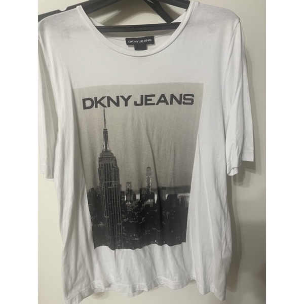 DKNY  JEANS短袖女款上衣字體亮片9成新