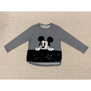 二手🇰🇷童裝米奇老鼠Mickey Mouse灰色長袖上衣