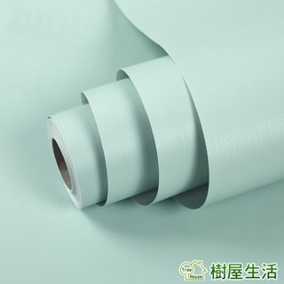 【樹屋生活】防水自黏壁紙〔馬卡龍湖綠WTP139〕每捲1000公分 防水桌面傢俱翻新pvc歐式自黏壁紙 DIY貼紙 壁貼