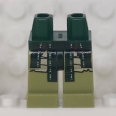 &lt;樂高人偶小舖&gt;正版樂高LEGO 腳 特殊2 獸人 神獸 花紋腰帶 城堡 士兵 綠色 腳 —樂高配件系列