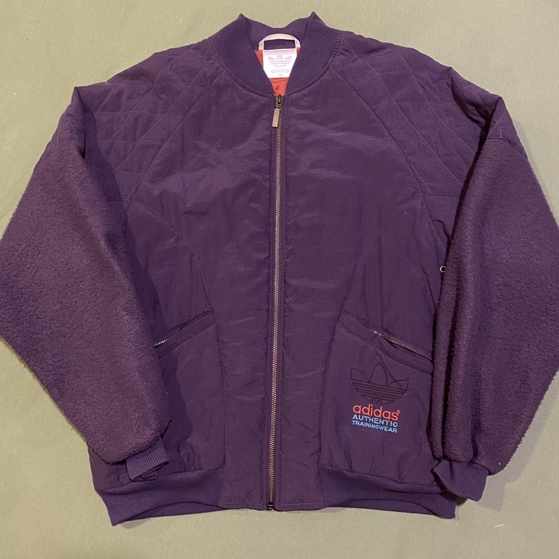 Adidas 三葉徽夾克 90年代紫色飛行外套