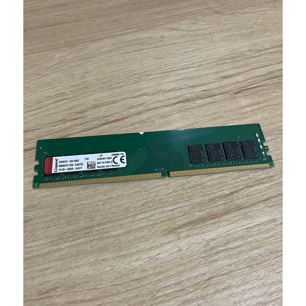 金士頓Kingston DDR4 2400 8GB 8G KVR24N17S8/8 記憶體