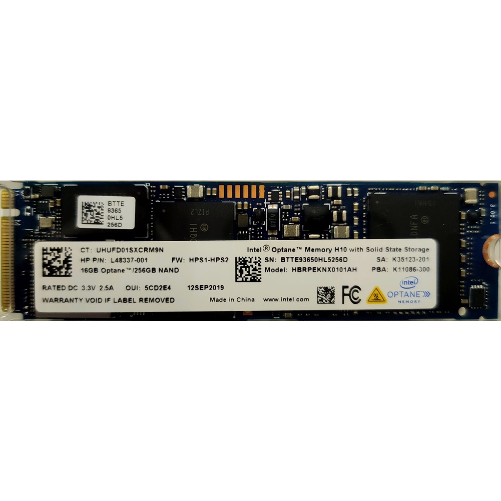 Intel Optane Memory H10 SSD 256gb  非 Samsung/Kingston/Micron