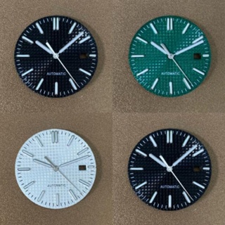 全新 31.8 毫米綠色夜光手錶錶盤帶玫瑰銀指甲手錶指針套裝,適用於 NH35 機芯