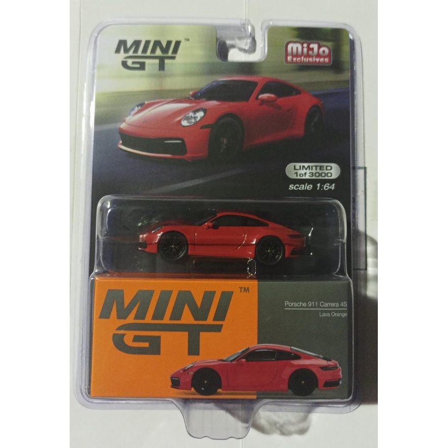PORSCHE Mini GT 371 MIJO 保時捷 911 Carrera 4S 熔岩橙