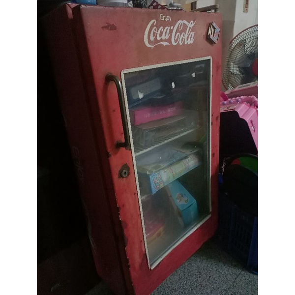 早期 古董 可口可樂 冰箱 擺設 開店 復古