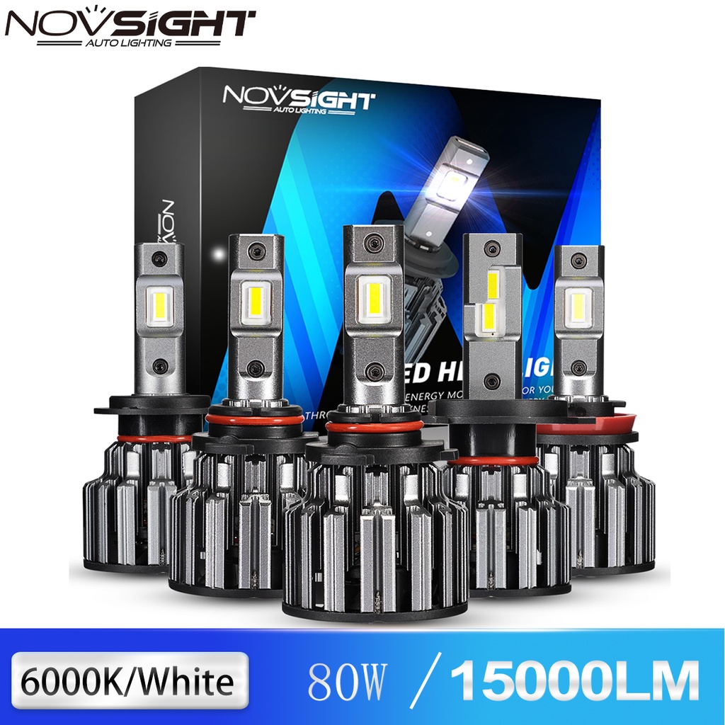 NOVSIGHT F03 9005 9006 H11 H7 H4超亮汽車LED大燈 80W 15000LM 6000K