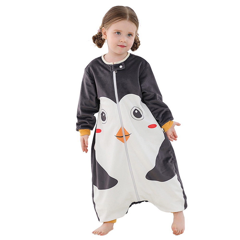 兒童兒童企鵝角色扮演分腿睡袋童車袋卡通圖案兒童床上用品
