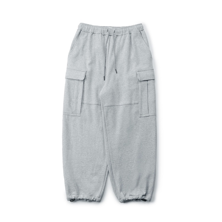 [B-SIDE]SWEAT CARGO重磅純棉多口袋縮口刷毛運動棉褲 運動褲