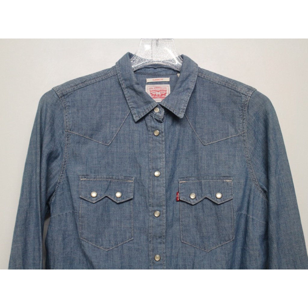 【G.Vintage】LEVI'S levi's CLASSIC FIT 女牛仔襯衫XS號