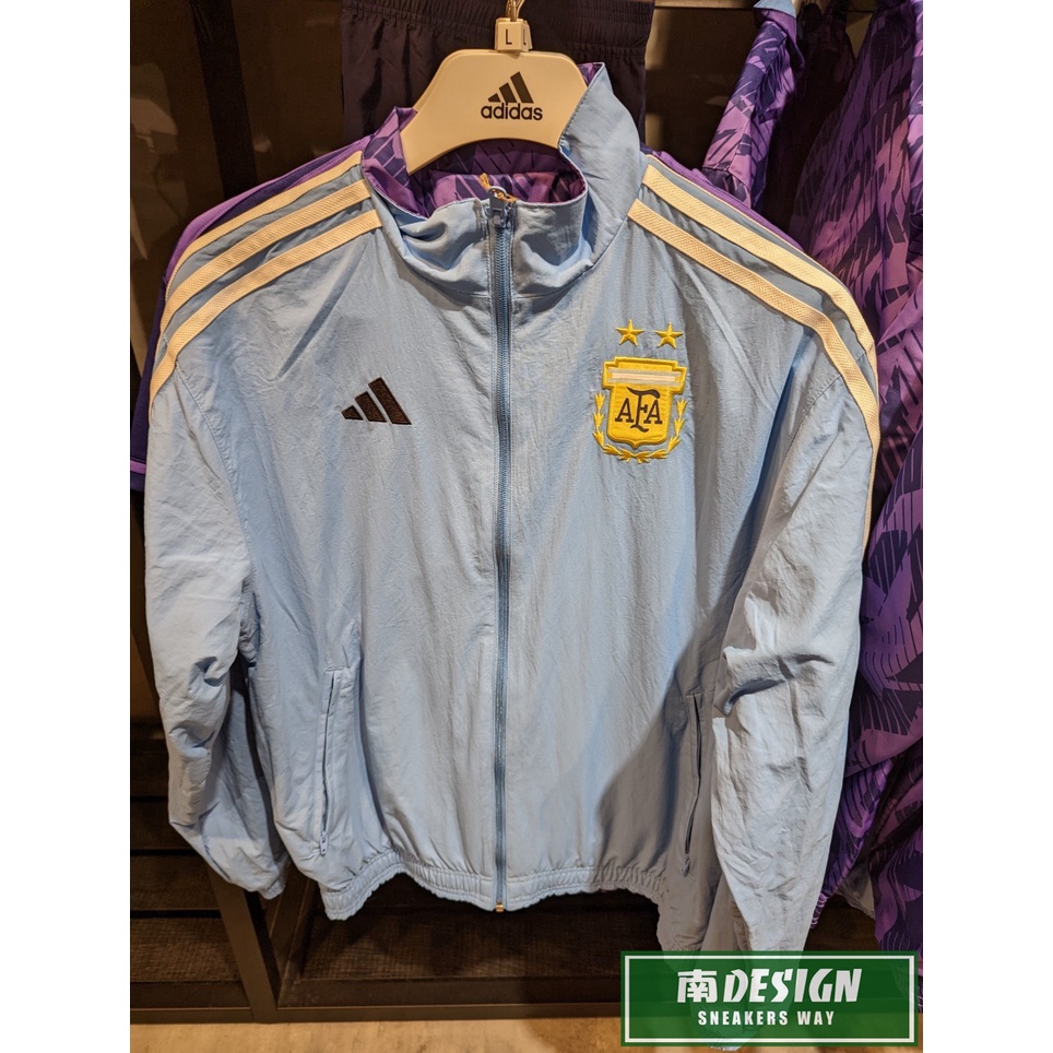 南🔥2022 11月 ADIDAS 世界盃 阿根廷國家隊 進場 雙面外套 FIFA2022 隊徽 男 HF3948