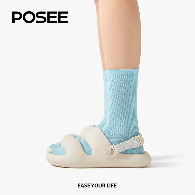 Posee 魔術貼 38° 柔軟軟糖室內拖鞋女夏季家用py24247302W