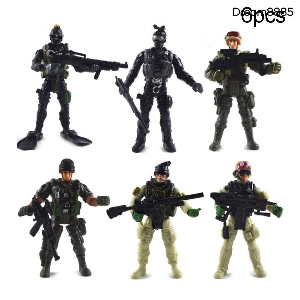 [DM8] 6款軍人模型SWAT阿兵哥公仔玩具 關節可動