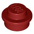 LEGO 樂高 暗紅色 Plate Round 1x1 圓點 圓粒 薄板 4073