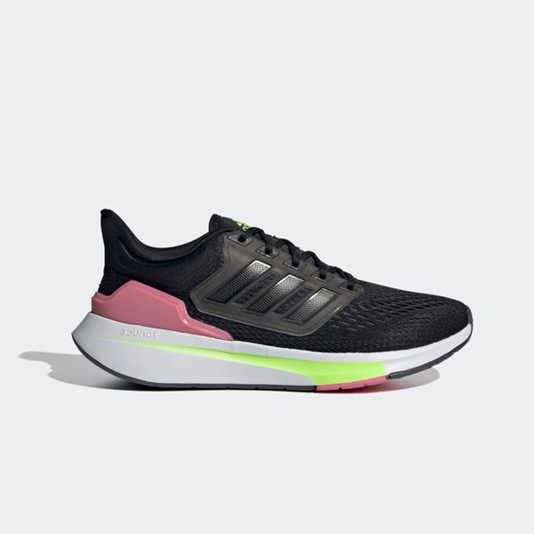 【ADIDAS】 EQ21 RUN H68076 女 慢跑鞋 中底 避震 環保理念 透氣 輕量 黑 粉