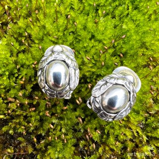 Georg Jensen 喬治傑生 首版1997年度銀石款夾式耳環