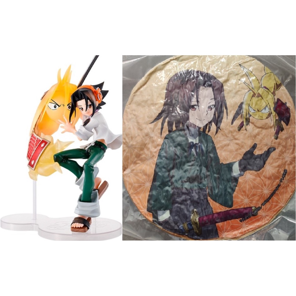 (現貨/特價) SHAMAN KING 通靈王 一番賞 A賞 麻倉葉模型 及 ひこくじ A賞 麻倉葉抱枕 套組