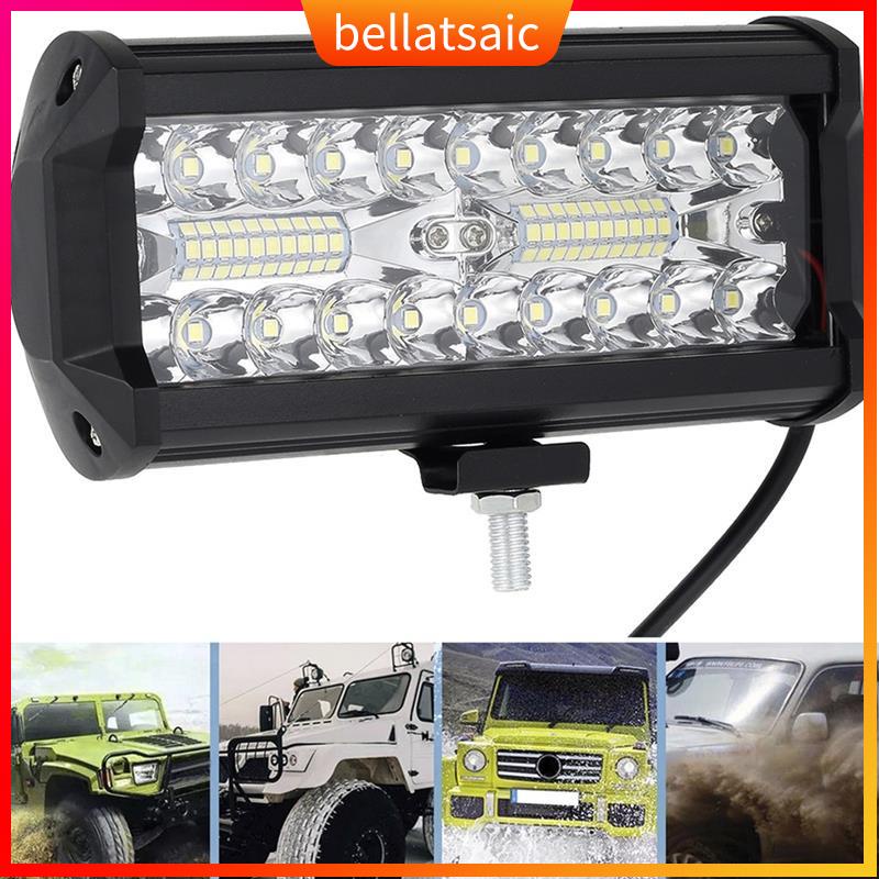 7" LED Light Bar 400W 13200LM Spot Flood Combo Light Waterpr