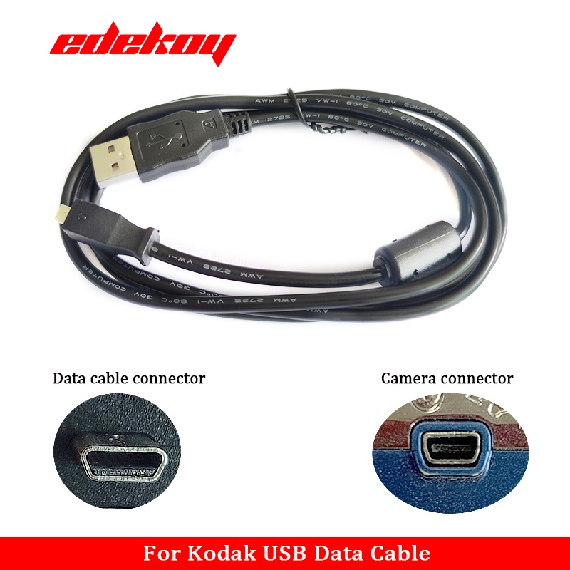 適用於 Kodak 相機數據線 8p USB 數據線 Kodak U-8 USB 電纜小端口 8 針 M320 M340