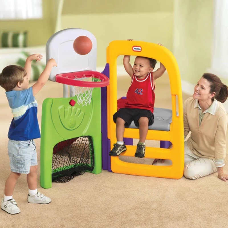 little tikes fold away climber 三合一 滑梯 足球 籃球