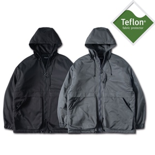 杜邦防潑水 Teflon 城市機能 連帽 外套 特氟龍 Jacket 鋪棉保暖外套 防風保暖 大口袋 風衣外套 山系露營