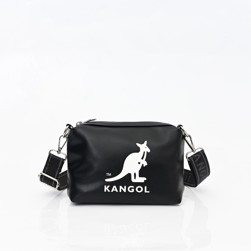 KANGOL 側背 皮製小方包 黑色 62551715 20 noN13