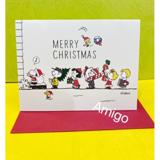 日本Hallmark SNOOPY 史努比 史奴比 胡士托 小黃鳥 立體卡片 聖誕卡 耶誕卡 卡片 賀卡 XAR-794
