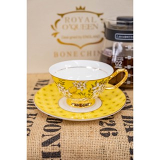 【Royal Duke】金黃色花海 人約黃昏後 咖啡對杯組 骨瓷 伴手禮 公司貨 辦新家嚴選大禮 有實體店可參觀