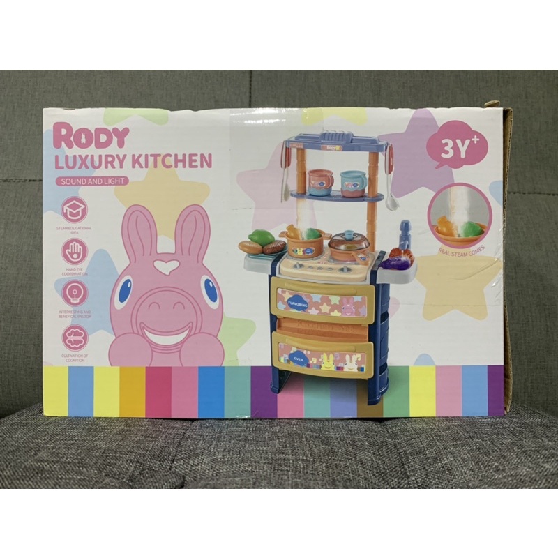 【KiKimmy】RODY豪華聲光噴霧廚房組 兒童玩具 家家酒玩具 生日禮物【全新】