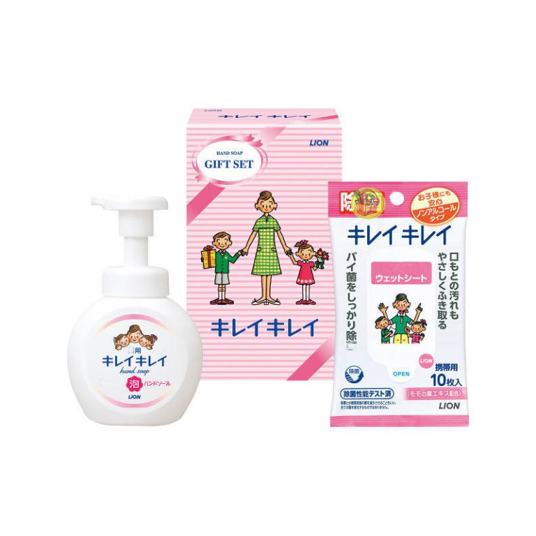【JPGO】日本製 LION獅王 泡沫洗手乳+濕紙巾 清潔禮盒組