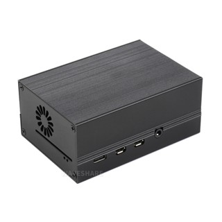 【莓亞科技】樹莓派4B鋁合金條紋機殼(內建鰭片式獨立散熱器及風扇, 含稅附發票NT$368)
