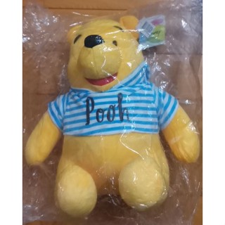 迪士尼 小熊維尼 坐姿條紋帽T/睡衣糖果娃娃 全新未拆 正版